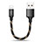 Cargador Cable USB Carga y Datos 25cm S03 para Apple iPad Mini 2 Negro