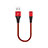 Cargador Cable USB Carga y Datos 30cm D16 para Apple iPad Air 4 10.9 (2020) Rojo