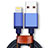 Cargador Cable USB Carga y Datos D01 para Apple iPad 10.2 (2020) Azul