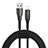 Cargador Cable USB Carga y Datos D02 para Apple iPhone 7 Negro