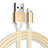 Cargador Cable USB Carga y Datos D04 para Apple iPad 4 Oro