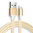 Cargador Cable USB Carga y Datos D04 para Apple iPhone Xs Max Oro