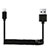 Cargador Cable USB Carga y Datos D08 para Apple iPhone 14 Pro Max Negro
