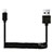 Cargador Cable USB Carga y Datos D08 para Apple iPhone Xs Max Negro