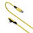 Cargador Cable USB Carga y Datos D10 para Apple iPad 4 Amarillo