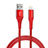 Cargador Cable USB Carga y Datos D14 para Apple iPad Mini 4 Rojo