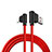 Cargador Cable USB Carga y Datos D15 para Apple iPad 2 Rojo