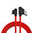 Cargador Cable USB Carga y Datos D15 para Apple iPad 4 Rojo