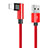 Cargador Cable USB Carga y Datos D16 para Apple iPad 10.2 (2020) Rojo