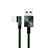 Cargador Cable USB Carga y Datos D19 para Apple iPad Air 4 10.9 (2020) Verde