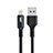 Cargador Cable USB Carga y Datos D21 para Apple iPhone SE (2020) Negro