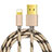 Cargador Cable USB Carga y Datos L01 para Apple iPod Touch 5 Oro