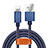 Cargador Cable USB Carga y Datos L04 para Apple iPhone 11 Pro Azul