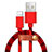 Cargador Cable USB Carga y Datos L05 para Apple iPad Mini 5 (2019) Rojo