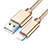Cargador Cable USB Carga y Datos L08 para Apple iPhone 13 Pro Max Oro