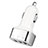 Cargador de Mechero 3.0A Adaptador Coche 3 Puerto USB Carga Rapida Universal U09 Plata