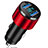 Cargador de Mechero 4.8A Adaptador Coche Doble Puerto USB Carga Rapida Universal K10 Rojo