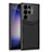 Funda Bumper Lujo Cuero y Plastico Mate Carcasa AC4 para Samsung Galaxy S21 Ultra 5G Negro