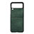 Funda Bumper Lujo Cuero y Plastico Mate Carcasa B01 para Samsung Galaxy Z Flip3 5G Verde