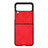 Funda Bumper Lujo Cuero y Plastico Mate Carcasa B04 para Samsung Galaxy Z Flip3 5G Rojo