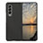 Funda Bumper Lujo Cuero y Plastico Mate Carcasa B04 para Samsung Galaxy Z Fold4 5G Negro