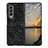 Funda Bumper Lujo Cuero y Plastico Mate Carcasa B05 para Samsung Galaxy Z Fold3 5G Verde