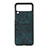 Funda Bumper Lujo Cuero y Plastico Mate Carcasa B06 para Samsung Galaxy Z Flip3 5G Verde