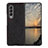 Funda Bumper Lujo Cuero y Plastico Mate Carcasa B06 para Samsung Galaxy Z Fold4 5G Morado