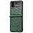 Funda Bumper Lujo Cuero y Plastico Mate Carcasa B07 para Samsung Galaxy Z Flip4 5G Verde