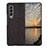 Funda Bumper Lujo Cuero y Plastico Mate Carcasa B07 para Samsung Galaxy Z Fold4 5G Morado