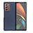 Funda Bumper Lujo Cuero y Plastico Mate Carcasa BH1 para Samsung Galaxy Z Fold2 5G Azul