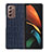Funda Bumper Lujo Cuero y Plastico Mate Carcasa BH3 para Samsung Galaxy Z Fold2 5G Azul