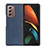 Funda Bumper Lujo Cuero y Plastico Mate Carcasa BH4 para Samsung Galaxy Z Fold2 5G Azul