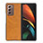 Funda Bumper Lujo Cuero y Plastico Mate Carcasa BH4 para Samsung Galaxy Z Fold2 5G Naranja