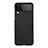 Funda Bumper Lujo Cuero y Plastico Mate Carcasa C03 para Samsung Galaxy Z Flip4 5G Negro