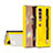 Funda Bumper Lujo Cuero y Plastico Mate Carcasa C07 para Samsung Galaxy Z Fold4 5G Amarillo