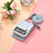 Funda Bumper Lujo Cuero y Plastico Mate Carcasa H05 para Samsung Galaxy Z Flip3 5G Gris