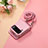 Funda Bumper Lujo Cuero y Plastico Mate Carcasa H05 para Samsung Galaxy Z Flip3 5G Oro Rosa