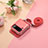 Funda Bumper Lujo Cuero y Plastico Mate Carcasa H05 para Samsung Galaxy Z Flip3 5G Rojo