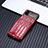 Funda Bumper Lujo Cuero y Plastico Mate Carcasa H05 para Samsung Galaxy Z Flip4 5G Rojo