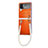 Funda Bumper Lujo Cuero y Plastico Mate Carcasa H09 para Samsung Galaxy Z Flip4 5G Naranja