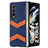 Funda Bumper Lujo Cuero y Plastico Mate Carcasa H09 para Samsung Galaxy Z Fold3 5G Azul