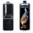 Funda Bumper Lujo Cuero y Plastico Mate Carcasa JD2 para Samsung Galaxy Z Flip3 5G Azul