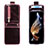 Funda Bumper Lujo Cuero y Plastico Mate Carcasa JD2 para Samsung Galaxy Z Flip3 5G Rojo