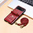 Funda Bumper Lujo Cuero y Plastico Mate Carcasa L09 para Samsung Galaxy Z Flip4 5G Rojo