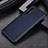 Funda Bumper Lujo Cuero y Plastico Mate Carcasa para Sony Xperia 10 III Lite Azul