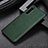 Funda Bumper Lujo Cuero y Plastico Mate Carcasa para Sony Xperia 10 III Lite Verde