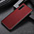 Funda Bumper Lujo Cuero y Plastico Mate Carcasa para Sony Xperia 10 III Rojo
