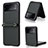 Funda Bumper Lujo Cuero y Plastico Mate Carcasa R04 para Samsung Galaxy Z Flip3 5G Verde