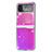 Funda Bumper Lujo Cuero y Plastico Mate Carcasa R08 para Samsung Galaxy Z Flip4 5G Morado